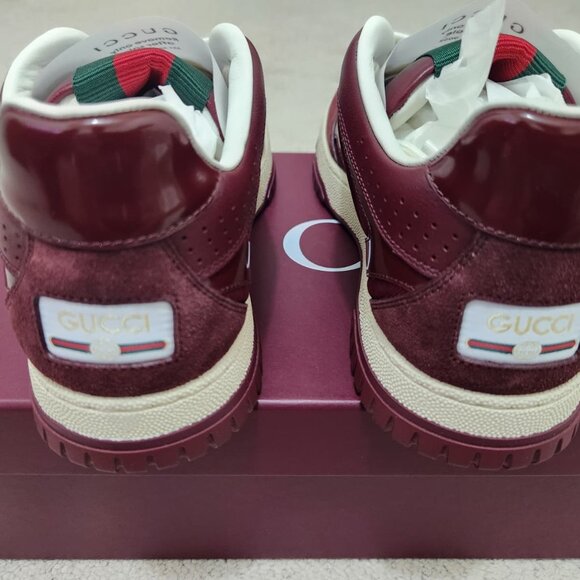 Women's Gucci Re-Web sneaker in Rosso Ancora red GG canvas size 38 - Picture 8 of 13